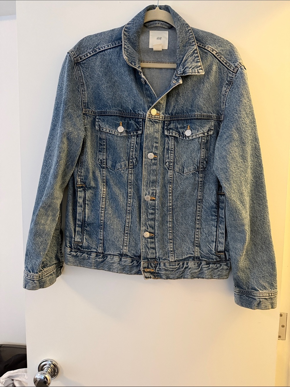 H&M Light Blue Washed Denim Jacket